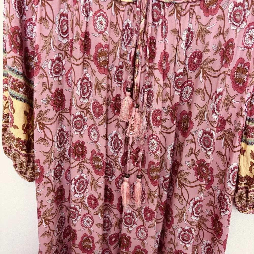Lance Cade Dress Small Floral Boho Festival Peasant Hippie Romantic Cottagecore